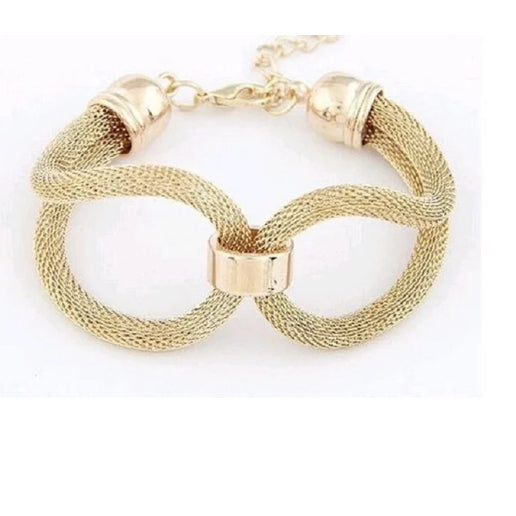 18k Gold Filled  Popcorn Mesh Bangle bracelet Image 1