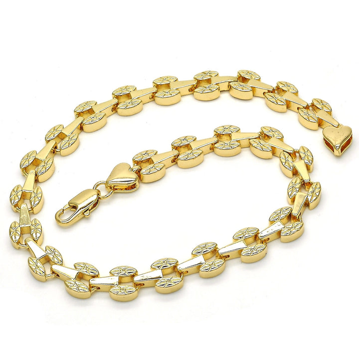 14k Gold Filled  Linked Unique Anklet Image 2