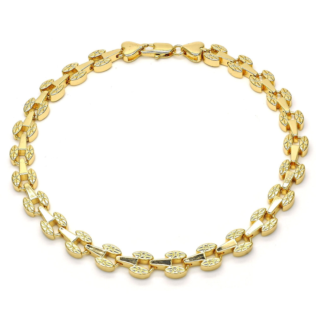 14k Gold Filled  Linked Unique Anklet Image 4