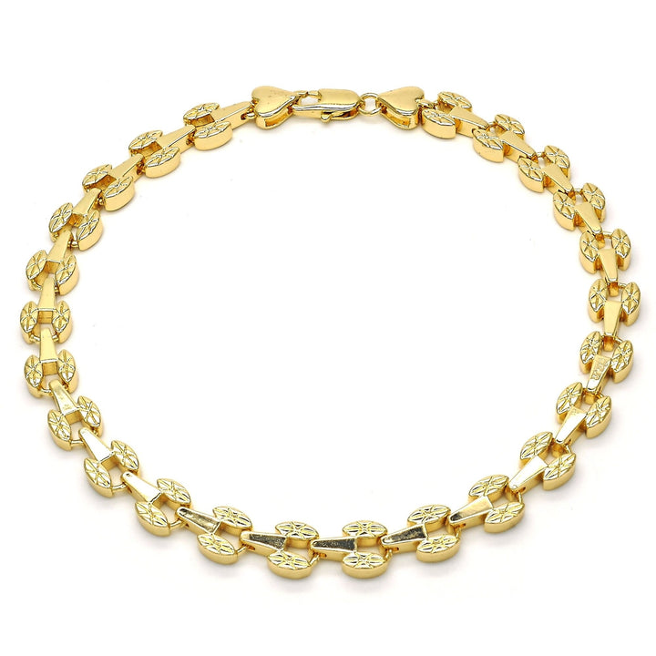 14k Gold Filled  Linked Unique Anklet Image 4