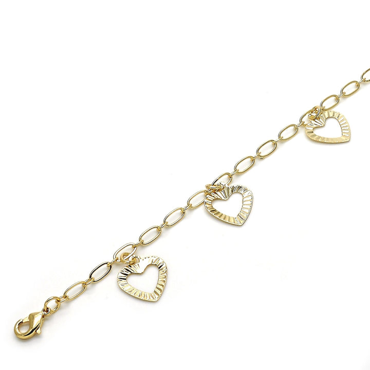 14K Gold Filled Fill Heart Anklet Image 4