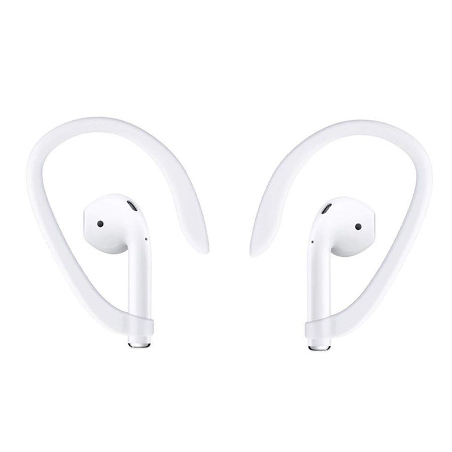 Universal Sports AirPod Ear Hooks White Comfortable Secure Fit for Running Gym Image 1