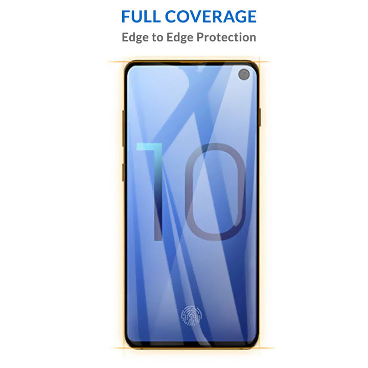 Samsung Galaxy S10E Tempered Glass Screen Protector Black 3D Curved Full Coverage Image 3