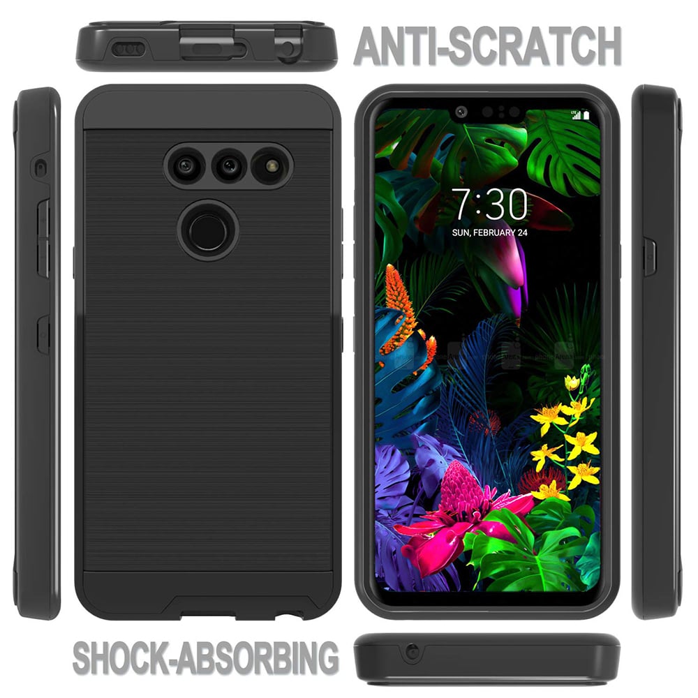 LG G8 ThinQ Hybrid Case Cover Black Dual Layer Shockproof Armor Protective Image 7