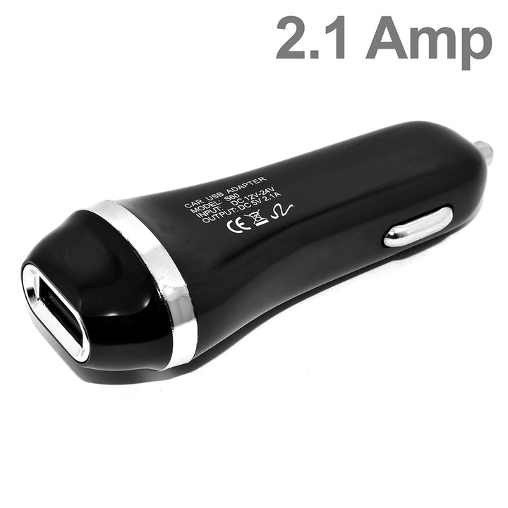 Universal 3 In 1 USB Car Charger 2 USB Ports Wall Charger Adapter With 5 Ft Lightning USB Cable Black Image 3