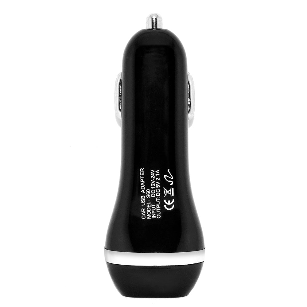 Universal 3 In 1 USB Car Charger 2 USB Ports Wall Charger Adapter With 5 Ft Lightning USB Cable Black Image 4