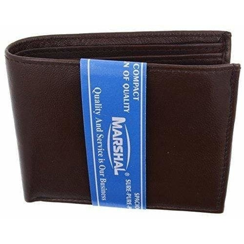 Bifold Mens Genuine Leather Center Flap Multi Card Holder Wallet Image 4