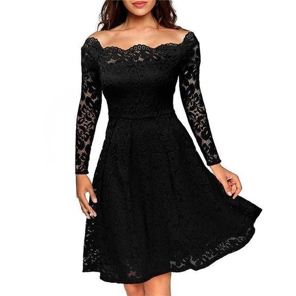 Vintage Floral Lace Dress Image 1