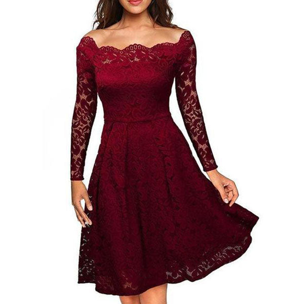 Vintage Floral Lace Dress Image 3