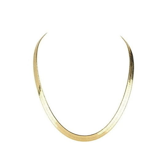 18k Gold Filled Herringbone Flat Chain 18" Image 1