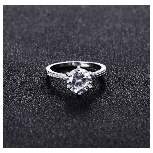 AAA White Cubic Artificial zircon Female Women Wedding Band CZ Rings Jewelry Image 4