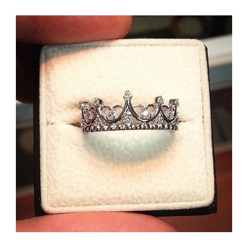 Ailend Fashion style ring ladies personality design crown ring jewelry  party gifts Image 1