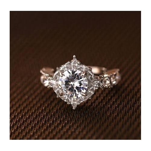 Charm round large ring classic temperament ring European and American Image 2