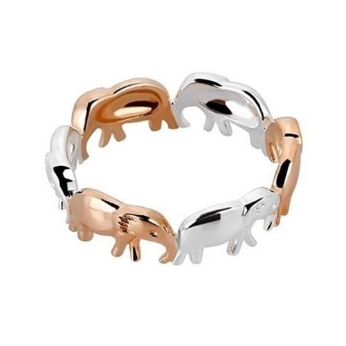 Lovely Anti Allergy Elephant Ring Stainless Steel Popular style Fashion style Color Cute Animal Women Size 10 Rings Image 2