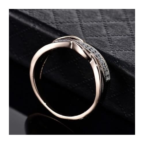 Rings for Women Valentine Present Fashion Spiral CZ    Popular style-Color Mid Ring Cubic Artificial zirconia Promise Image 2