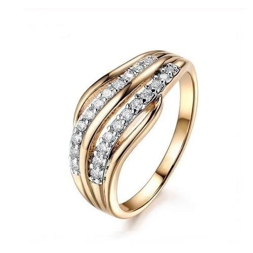 Fashion Female Wedding Bands Jewelry Popular style -Color Engagement Ring for Women CZ Stone Paved Promise Rings Image 1