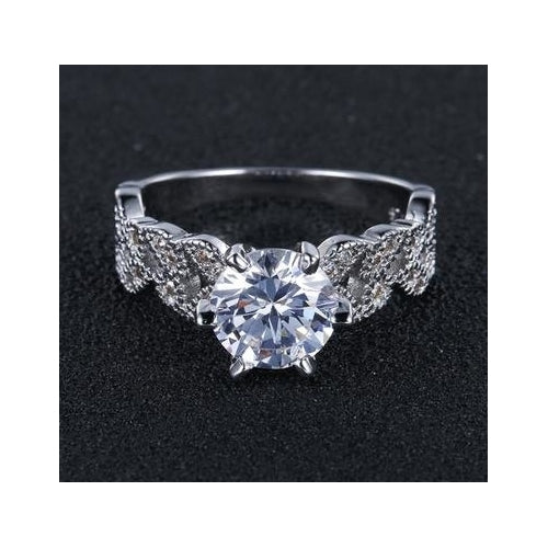 1.5 carat AAA Artificial zircon jewelry wedding engagement rings for women vintage   sterling Fashion style anel   bague Image 3