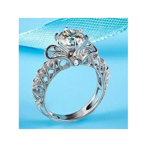 Classic Charms   Infinity Rings For Women   Sterling Fashion style Hollow Wave Romantic Wedding ring Anillos Jewelry Image 3