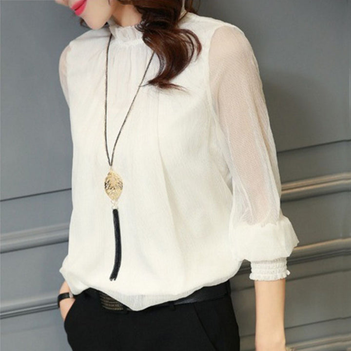 Long Sleeve Casual Frill Sleeve Blouse Image 4