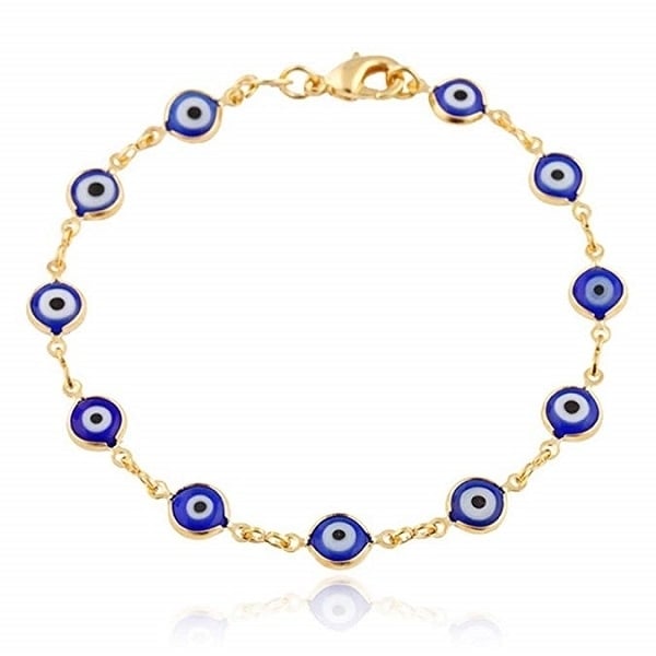 Gold Filled Evil Eye Blue Color Bracelet Image 1