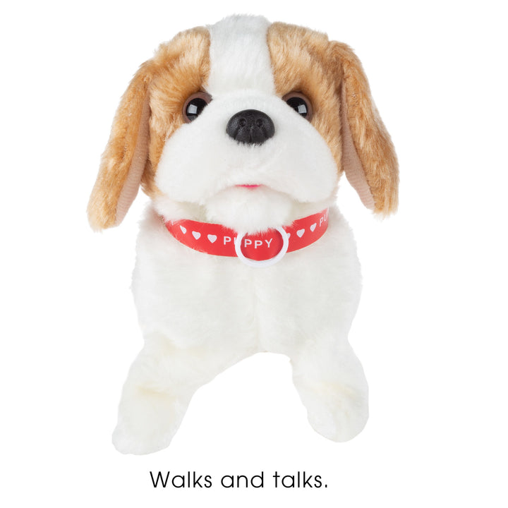 Animated Plush Dog Toy Battery Operated Interactive Walking Talking Flipping 4x6.5in Image 4