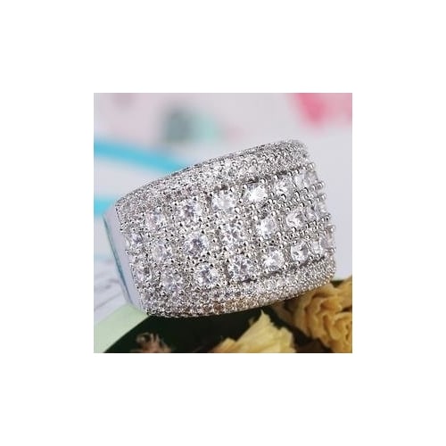 Fashion Big Fashion style CZ Artificial zircon Stone Rings for Women Wedding Engagement Jewelry Image 3