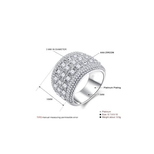 Fashion Big Fashion style CZ Artificial zircon Stone Rings for Women Wedding Engagement Jewelry Image 4