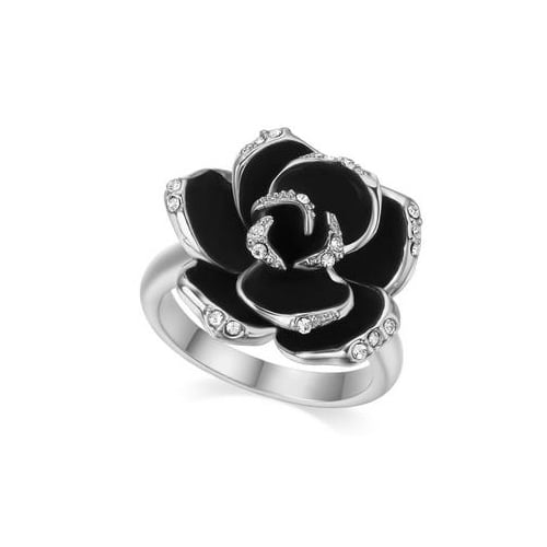 Black Rose Rose  Popular style Color Ring Austrian s For Girl Party Jewelry Full Sizes Top Quality Image 2