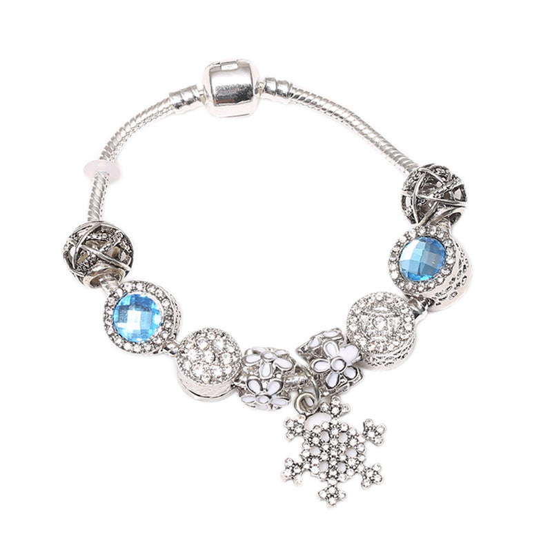 Fashion Trend Snowflake Bracelet Charm Bracelet DIY Alloy Fashion style Lady Image 1