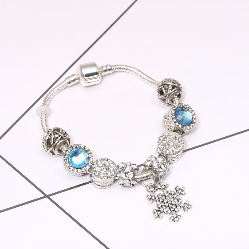 Fashion Trend Snowflake Bracelet Charm Bracelet DIY Alloy Fashion style Lady Image 2