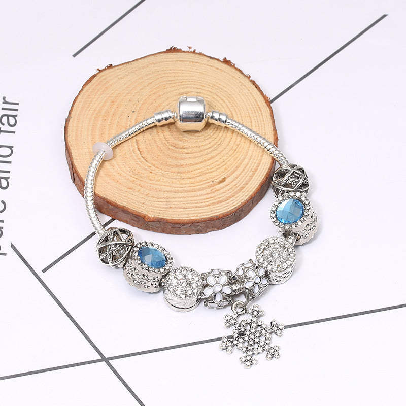 Fashion Trend Snowflake Bracelet Charm Bracelet DIY Alloy Fashion style Lady Image 3
