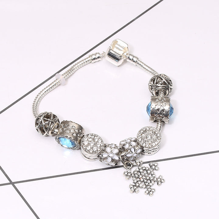 Fashion Trend Snowflake Bracelet Charm Bracelet DIY Alloy Fashion style Lady Image 4