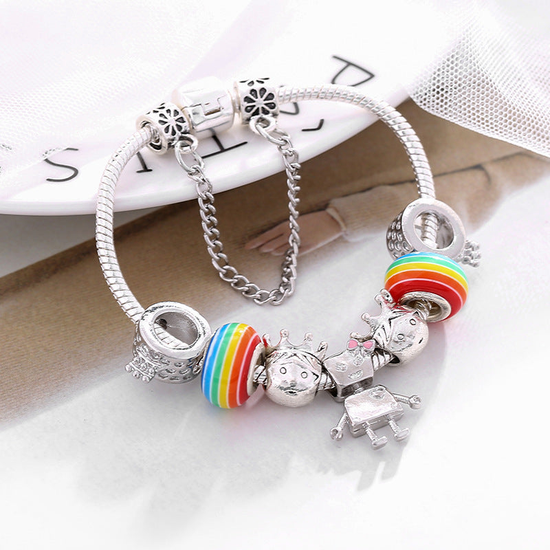 18  fashion trend cartoon bracelet diy small Bella pendant bracelet exquisite alloy Fashion style Image 2