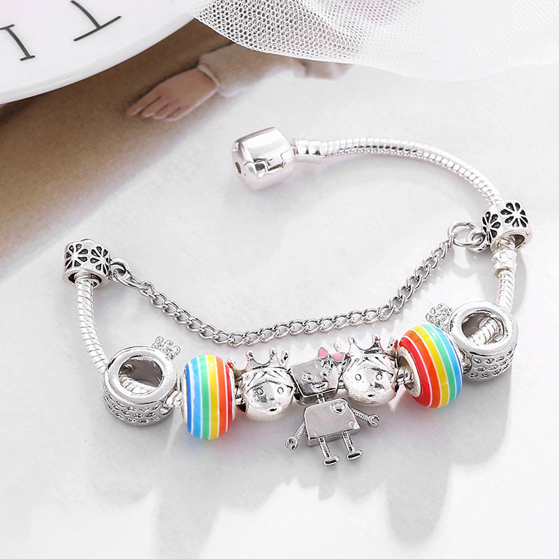 18  fashion trend cartoon bracelet diy small Bella pendant bracelet exquisite alloy Fashion style Image 3
