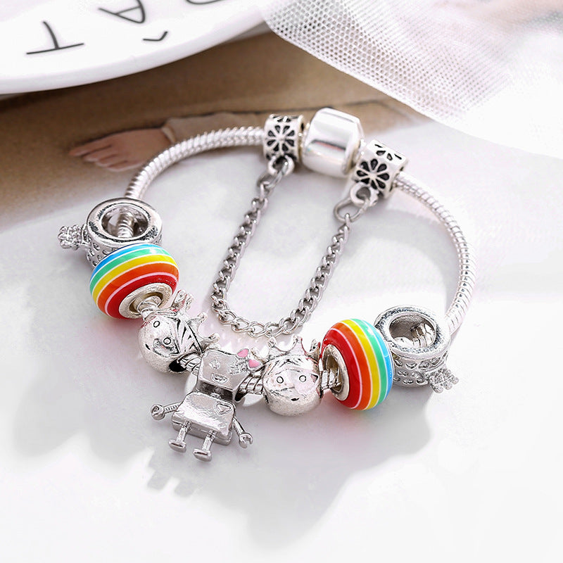18  fashion trend cartoon bracelet diy small Bella pendant bracelet exquisite alloy Fashion style Image 4
