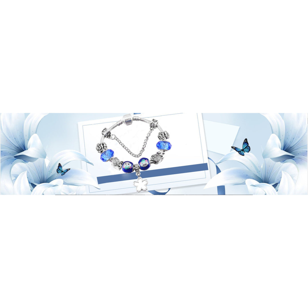 Alloy Fashion style Blue Star Bracelet DIY Ms. Beaded Image 4