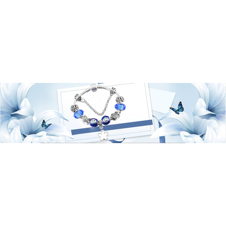 Alloy Fashion style Blue Star Bracelet DIY Ms. Beaded Image 4