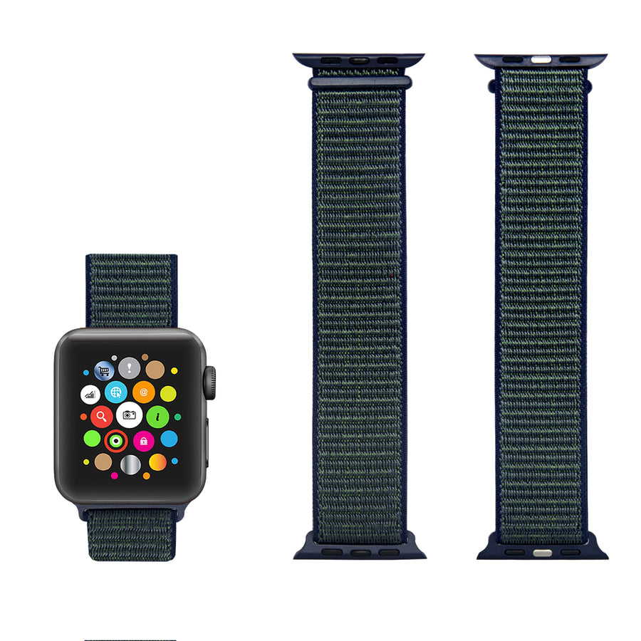 Soft Breathable Woven Nylon Replacement Sport Loop Band for Apple Watch Series 3,2,1 - 38MM Image 1