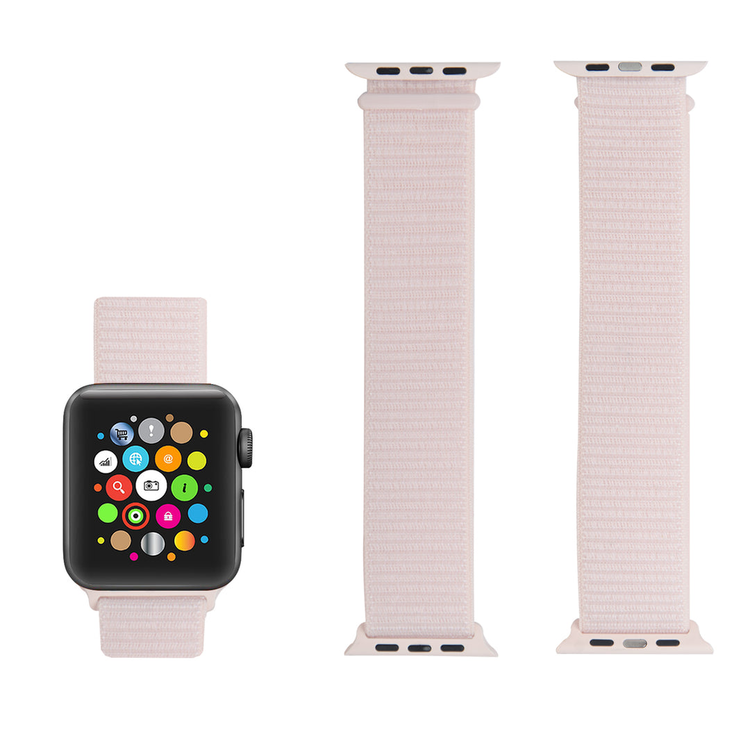 Soft Breathable Woven Nylon Replacement Sport Loop Band for Apple Watch Series 3,2,1 - 38MM Image 3