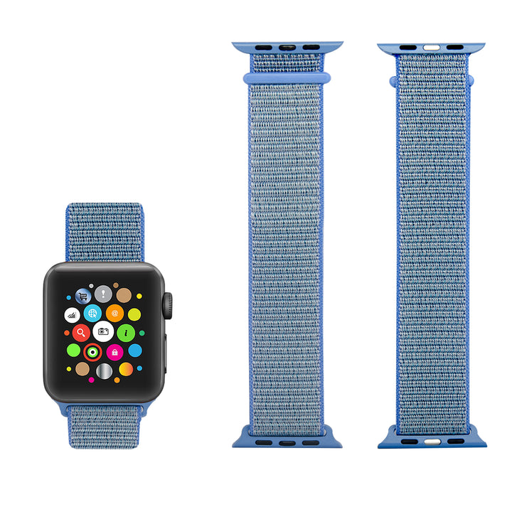 Soft Breathable Woven Nylon Replacement Sport Loop Band for Apple Watch Series 3,2,1 - 38MM Image 4