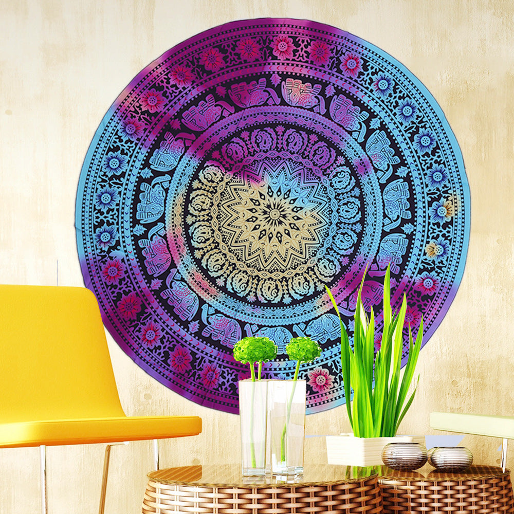 Round Printed Beach Towel Image 1