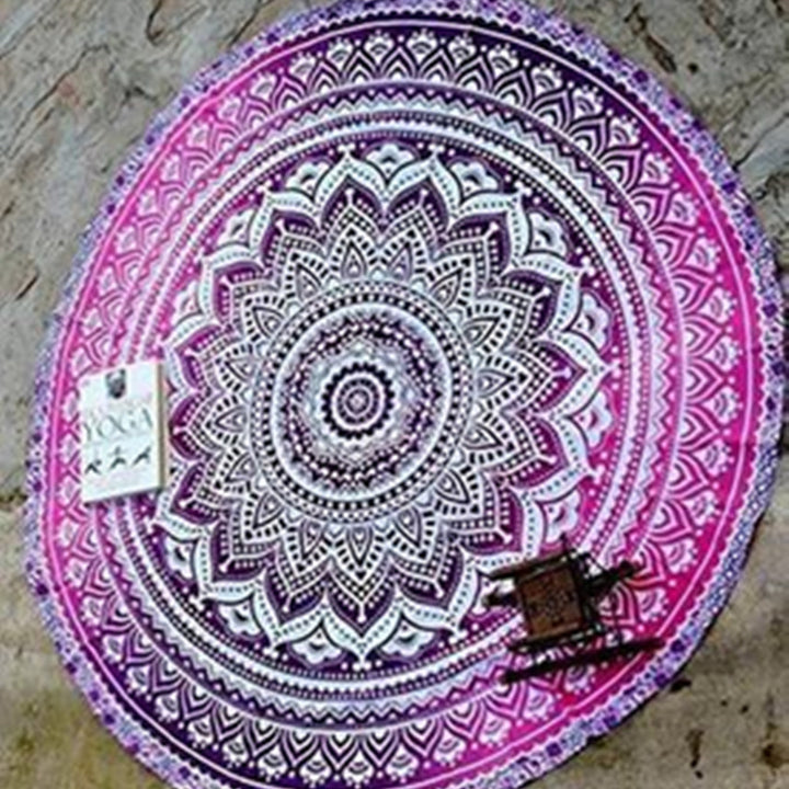 Round Printed Beach Towel Image 4