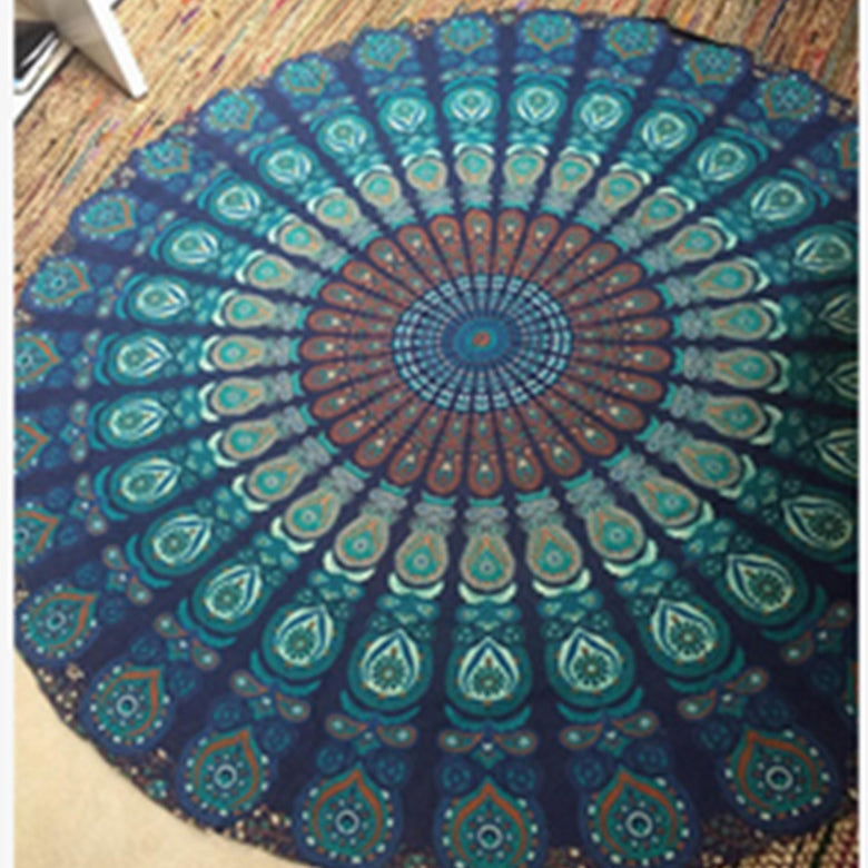 Round Printed Beach Towel Image 2