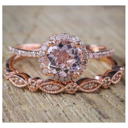 Popular style Ring Round Set Ring Engagement Ring Image 2