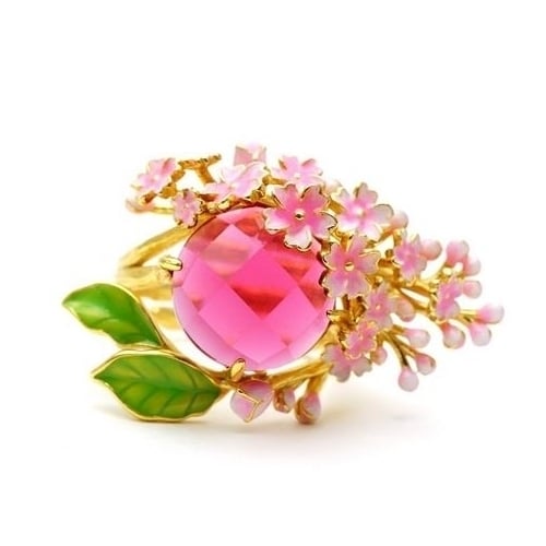 Pink Drop Rubber Insert Drill Popular style Ring Image 1