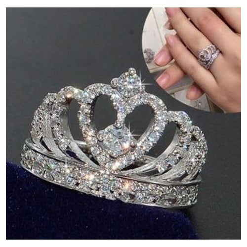 Popular style Crown Artificial zircon Ring Image 1