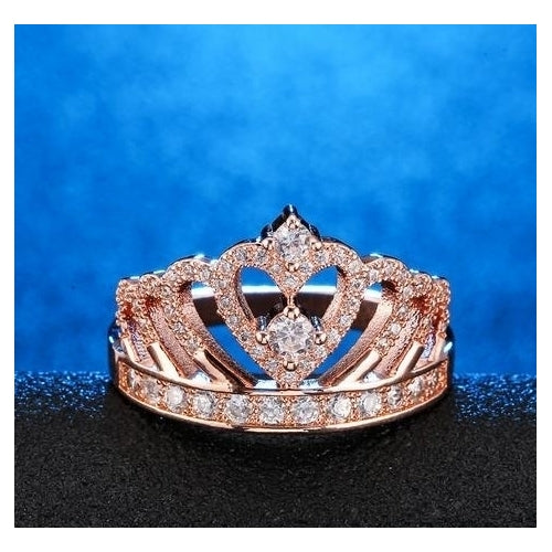Popular style Crown Artificial zircon Ring Image 2