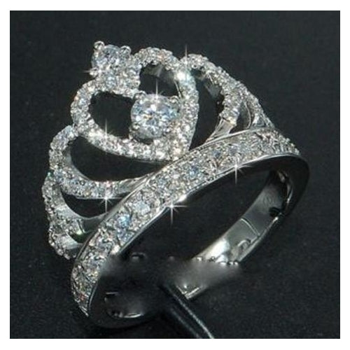 Popular style Crown Artificial zircon Ring Image 4