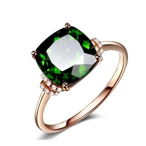 Popular style Grandmother Green Gem Ring Image 1