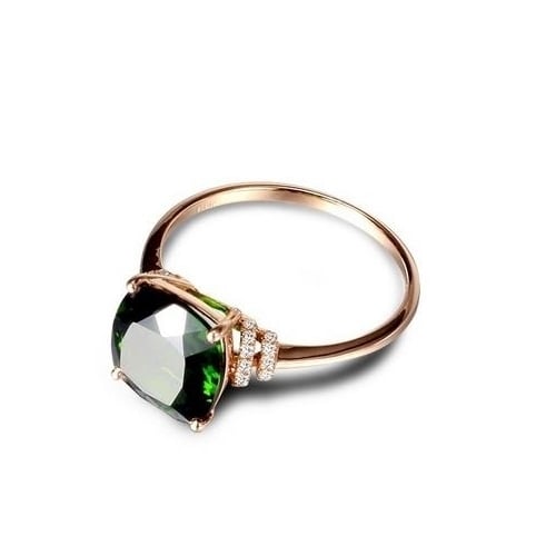 Popular style Grandmother Green Gem Ring Image 2